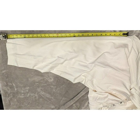 Calvin Klein Tie Waist Ankle Crop Paperbag Pants 18W Cream - Picture 3 of 6